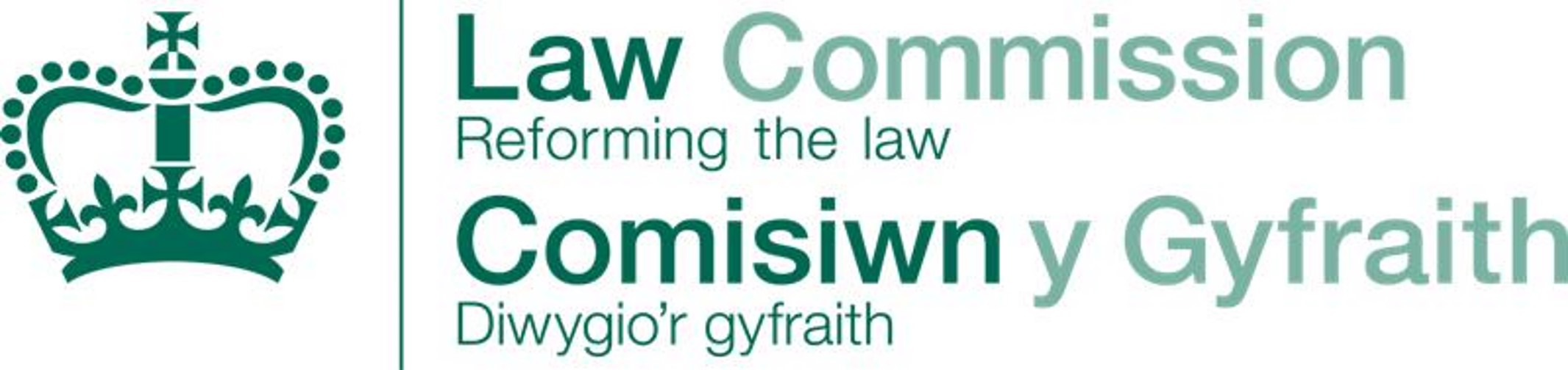 Law Commission logo, in English and Welsh