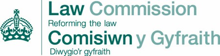 Law Commission logo, in English and Welsh